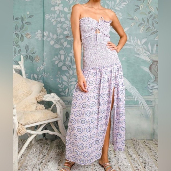 For @gk682 Temptation Positano Linen Garitta Dress Pois Pink XL NWT - Picture 5 of 9